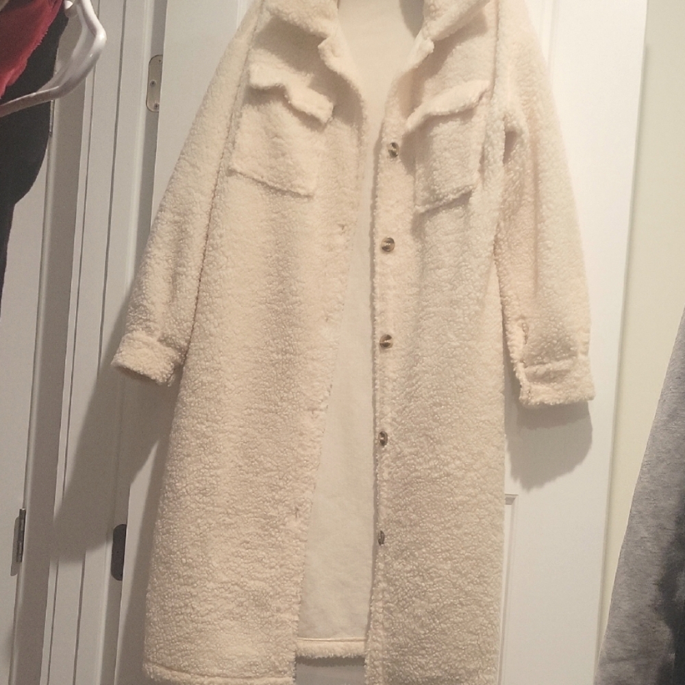 Women's Cream Teddy Coat
